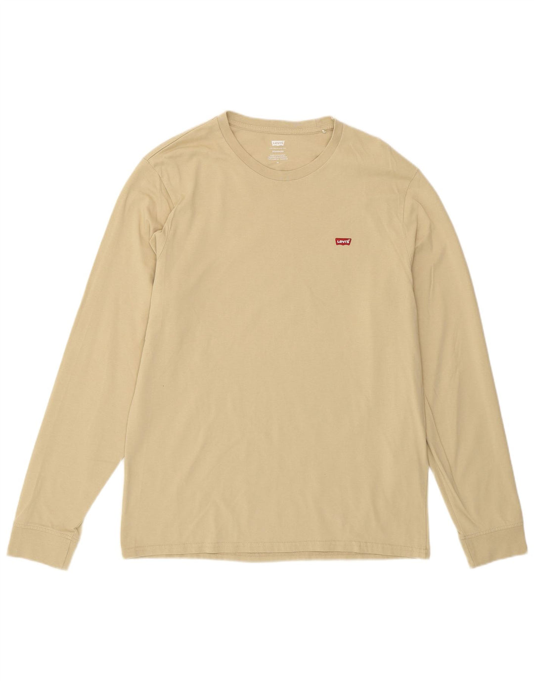 Levi's Uomo Standard Top Manica Lunga Cotone Beige Medio