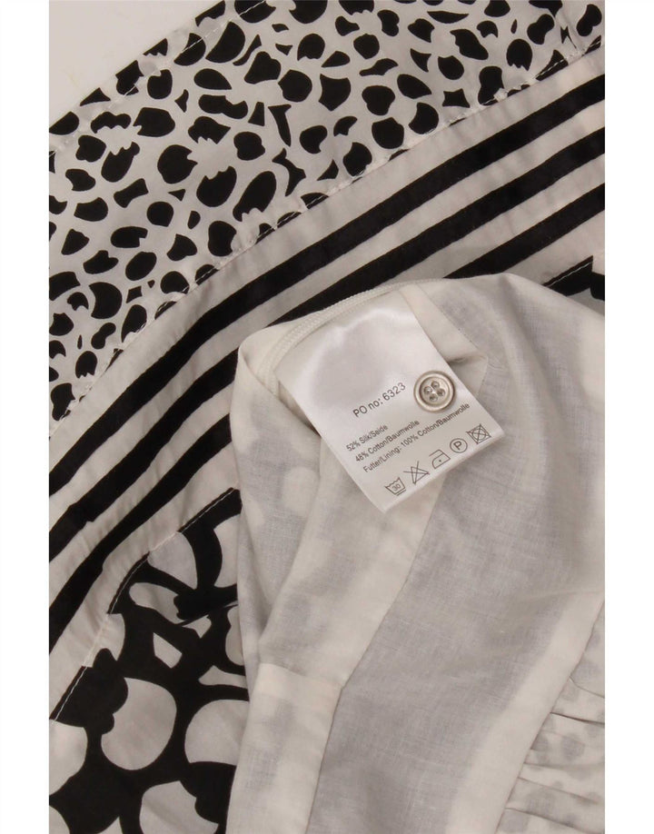 Vestito prendisole da donna con motivo astratto Jensen EU 38 seta media nera