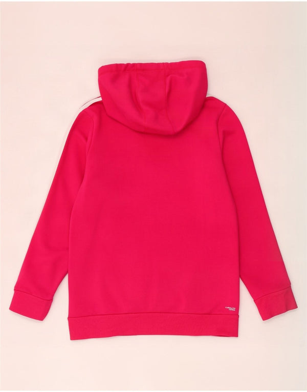 Felpa con cappuccio da donna Adidas UK 12/14 Cotone rosa medio