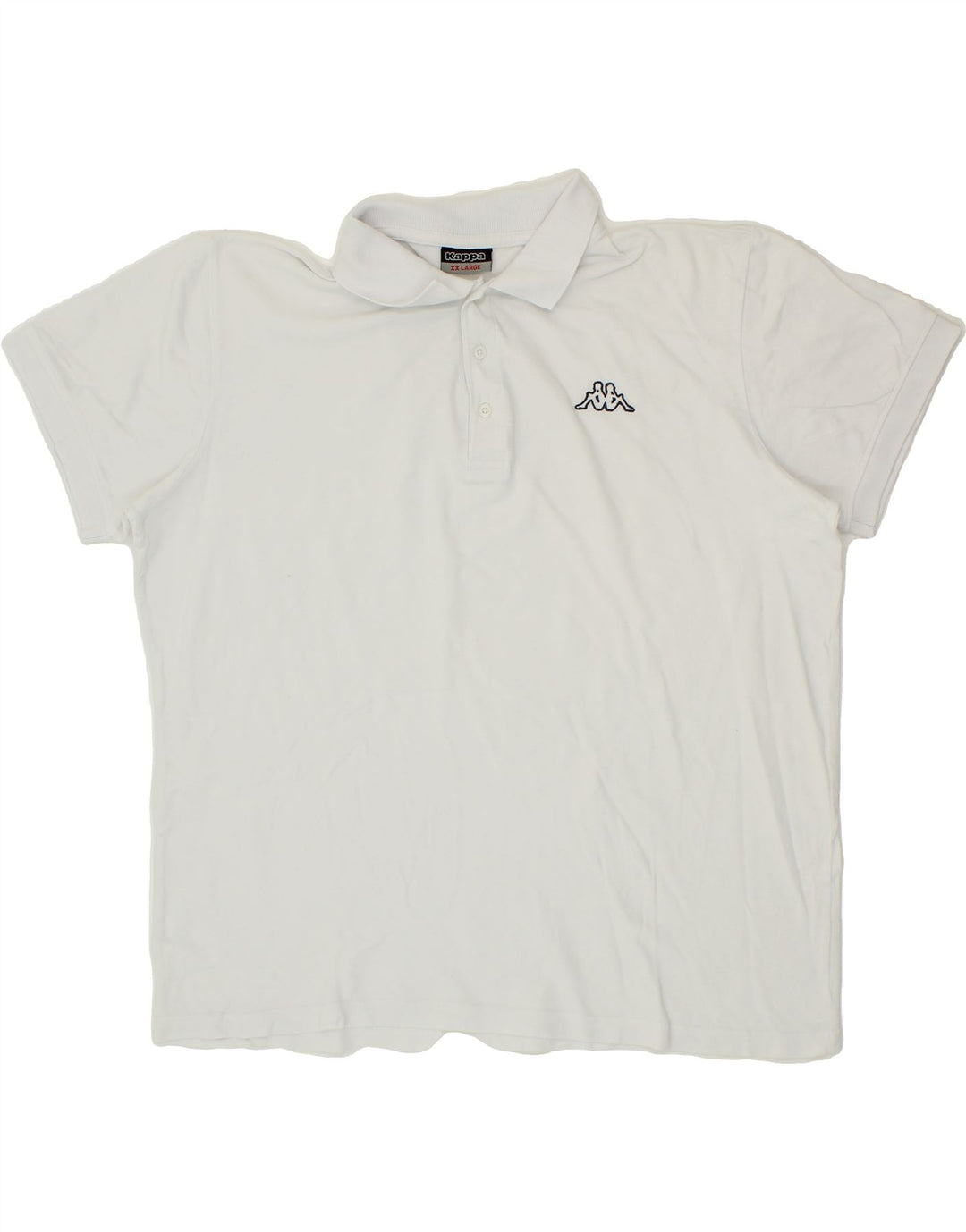 KAPPA Mens Polo Shirt 2XL White Vintage Kappa and Second-Hand Kappa from Messina Hembry 
