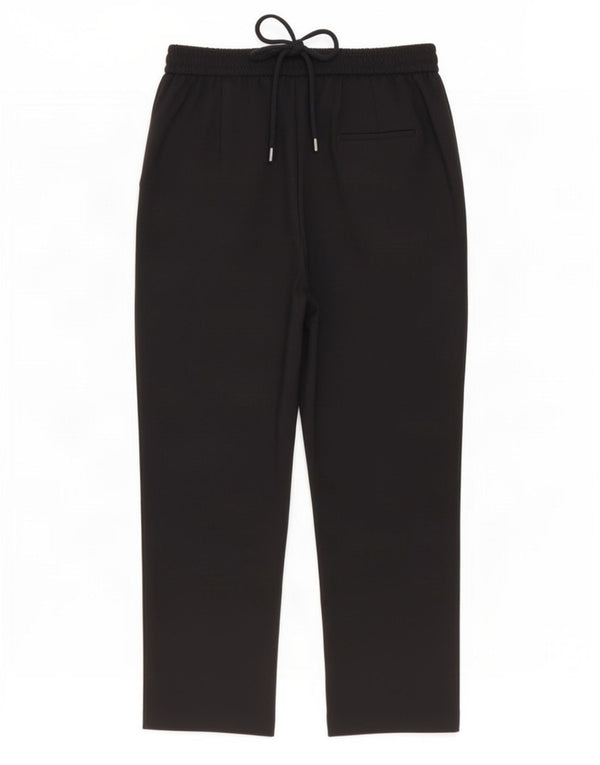 Pantaloni chino affusolati a vita alta da donna Zara XL W32 L26 poliestere nero