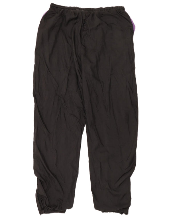 Pantaloni da tuta da donna vintage Joggers UK 14 Large Black Colourblock