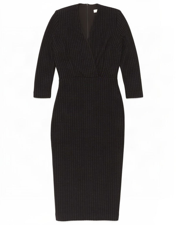 Abito aderente da donna con maniche a 3/4 Reiss UK 6 XS Lyocell a righe nere