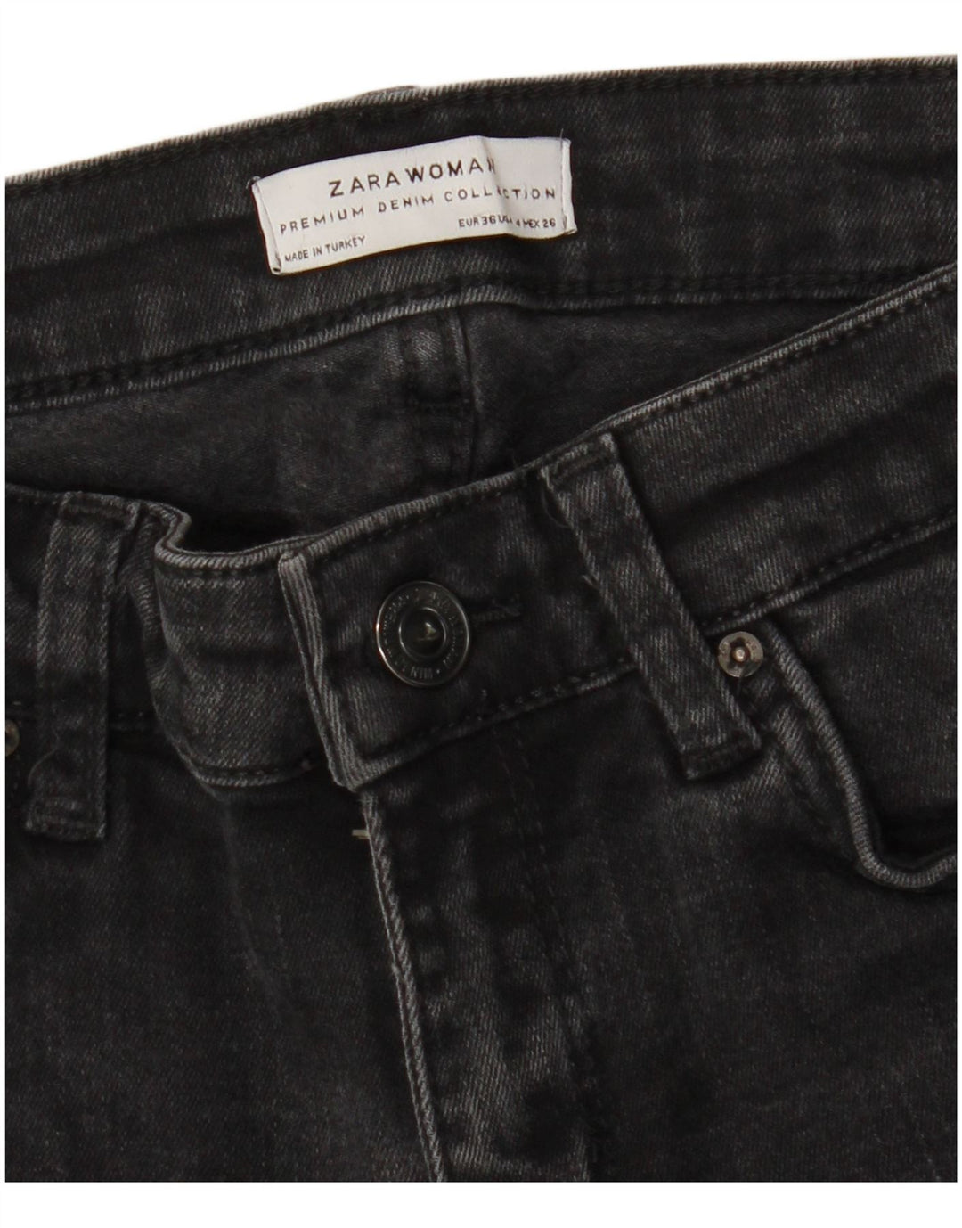 Jeans Bootcut da donna Zara EU 36 XS W26 L26 Nero