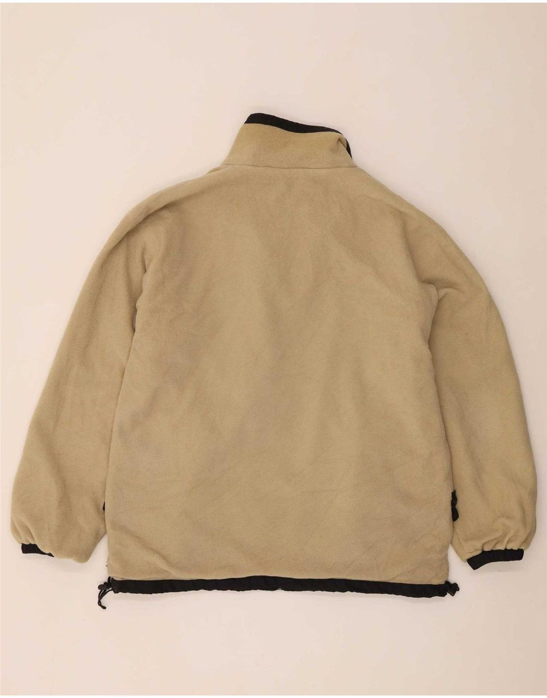 Giacca Kappa da uomo in pile reversibile vestibilità ampia UK 36 Small Nero Poliestere