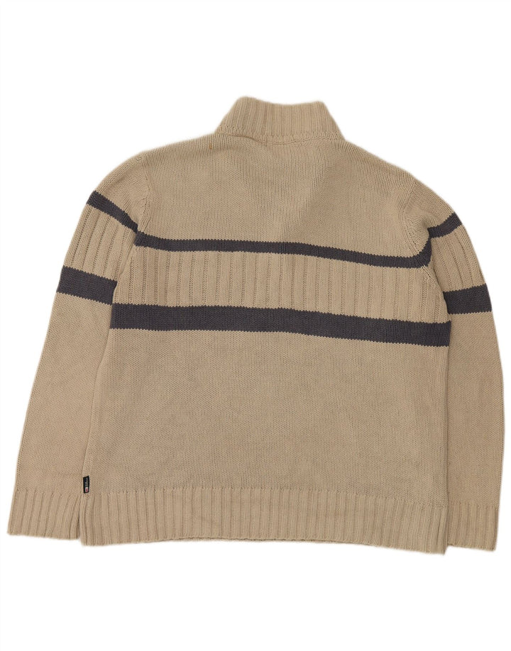 MARKS & SPENCER Maglione da uomo con collo con zip blu Harbour grande beige