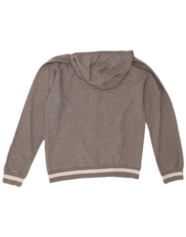 CHAMPION Mens Graphic Zip Hoodie Sweater Medium Grey Cotton