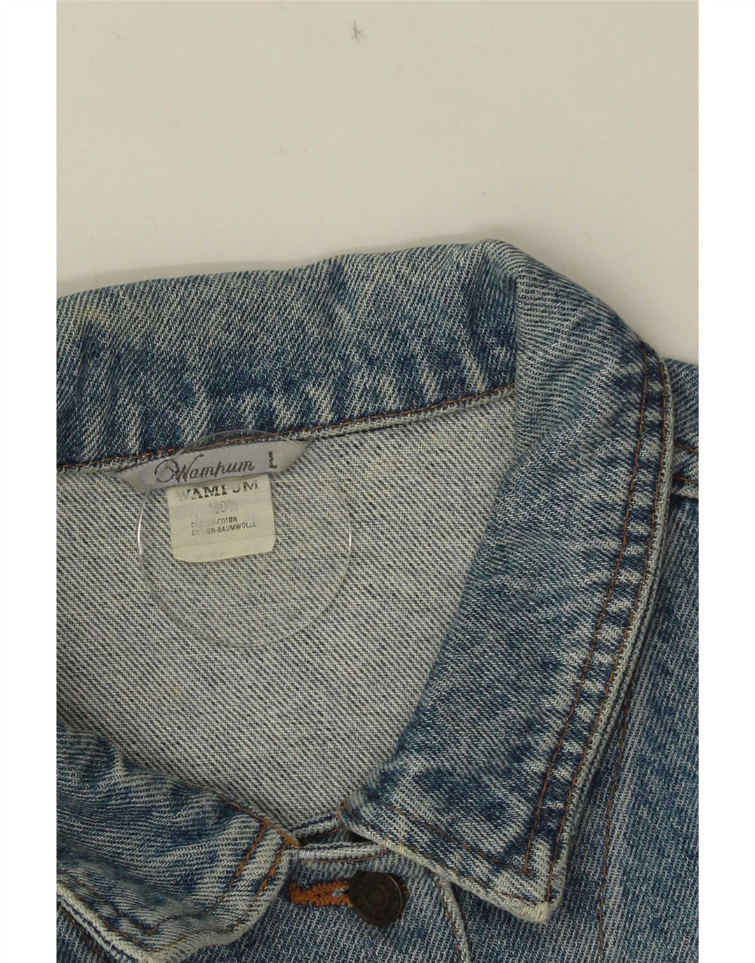 Giacca in denim corto da donna Wampum UK 16 grande cotone blu