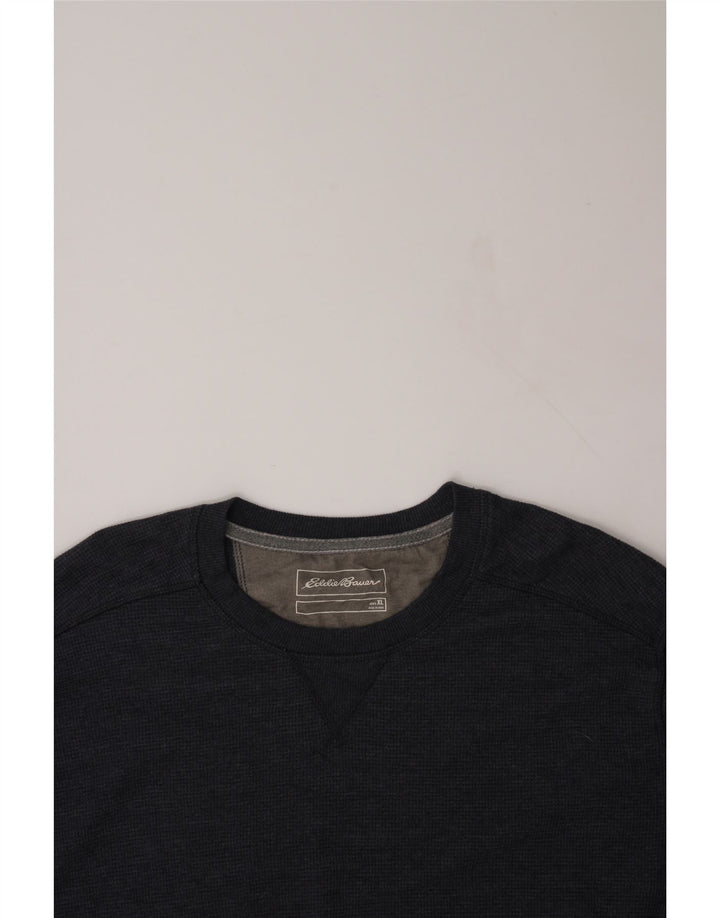 EDDIE BAUER Mens Sweatshirt Jumper XL Navy Blue Cotton Vintage Eddie Bauer and Second-Hand Eddie Bauer from Messina Hembry 