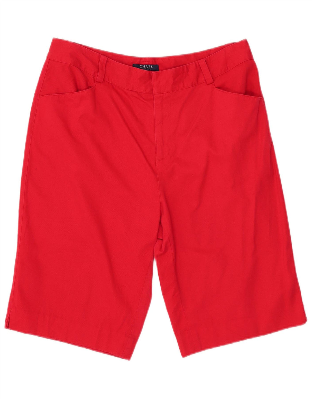 Pantaloncini casual da donna Chaps US 10 Large W32 Cotone rosso