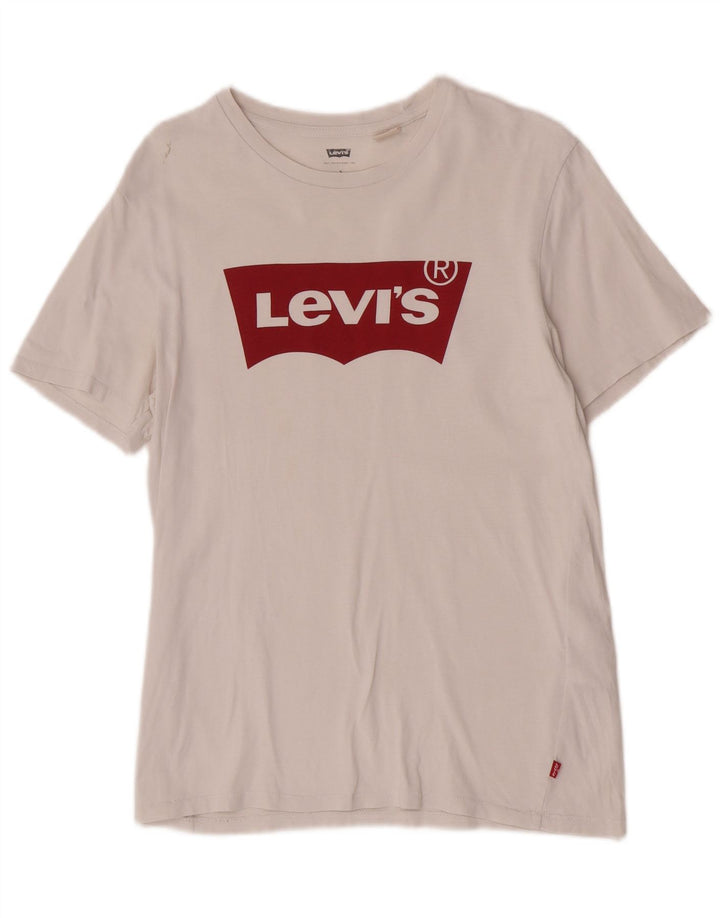 Levi's T-shirt grafica da uomo con vestibilità regolare e piccolo logo in cotone bianco