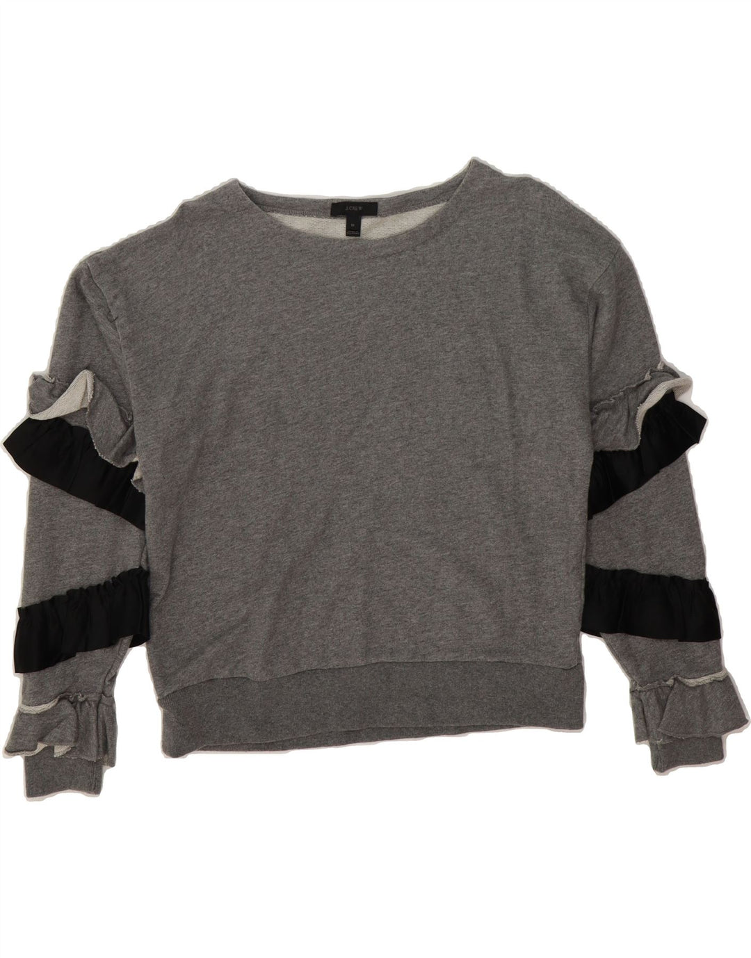 J. CREW Womens Sweatshirt Jumper UK 14 Medium Grey Cotton Vintage J. Crew and Second-Hand J. Crew from Messina Hembry 