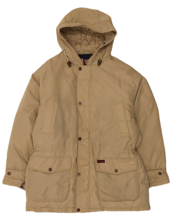 Cappotto imbottito ampio con cappuccio da uomo Slam UK 38 Nylon beige medio