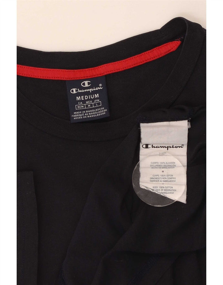 T-shirt da uomo Champion Top in cotone blu navy medio