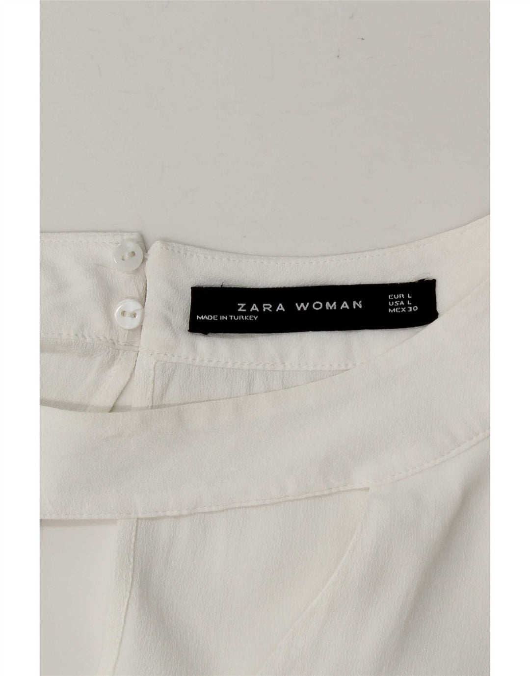 Top Zara da donna con maniche a 3/4, taglia UK 16, grande, bianco
