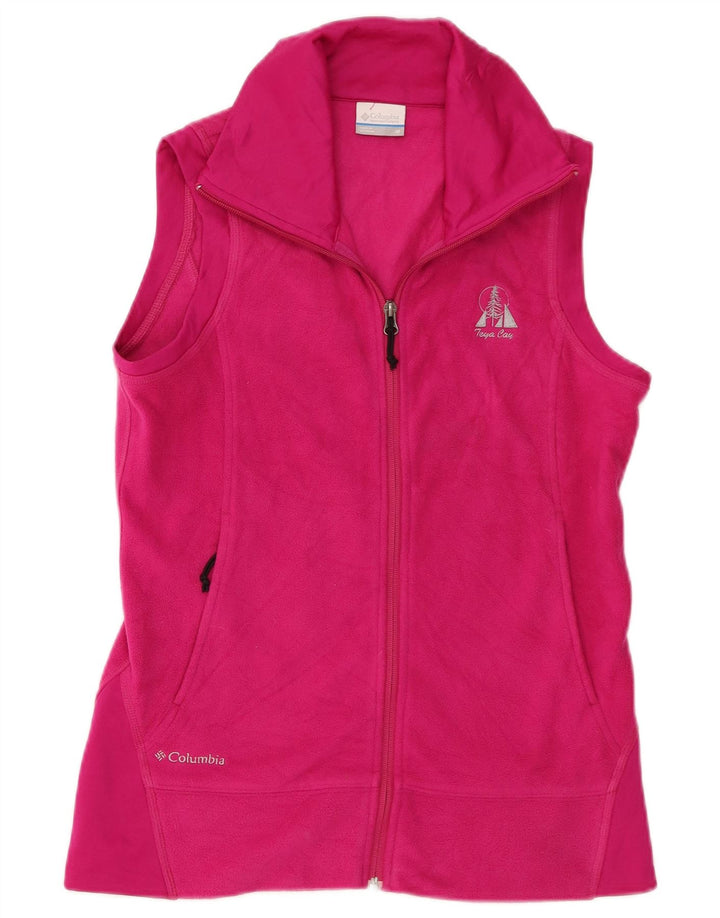 Gilet in pile da donna Columbia UK 12 poliestere rosa medio
