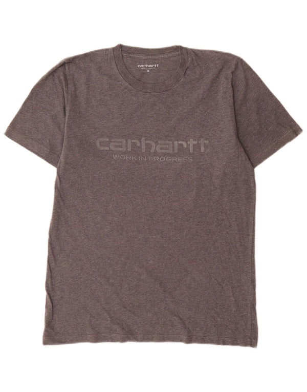 T-shirt grafica da uomo Carhartt Top piccola in cotone grigio