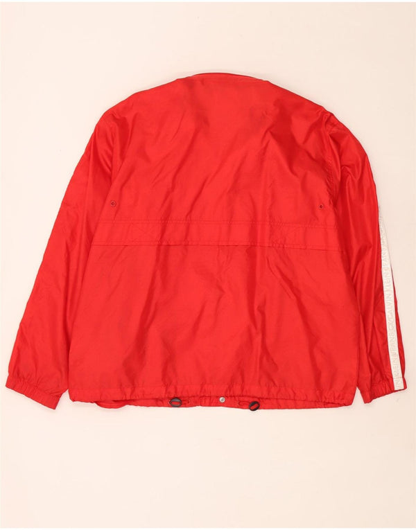 Giacca antipioggia con cappuccio da uomo Calvin Klein Jeans UK 40 Large Rosso Colorblock