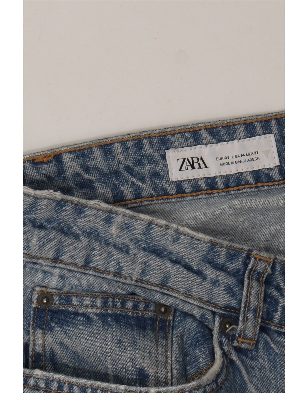 Jeans dritti da donna Zara EU 46 XL W36 L29 Blu