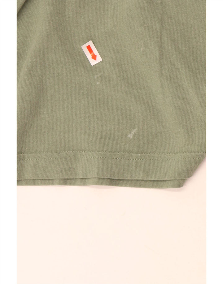 T-shirt grafica da uomo Reebok Top grande in cotone verde