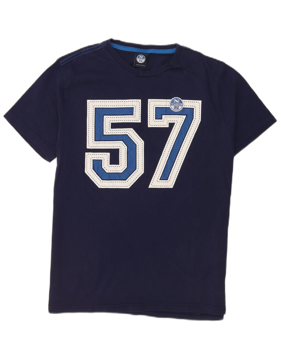 T-shirt grafica da uomo North Sails Top Large in cotone blu navy