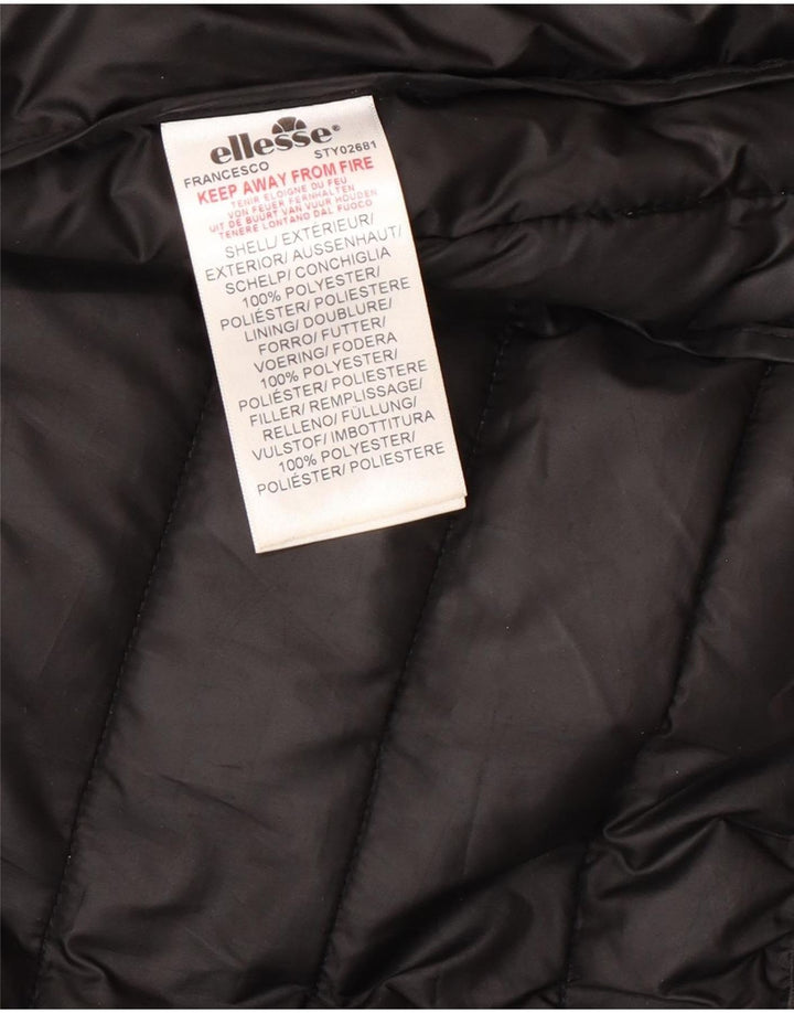 Giacca imbottita grafica da uomo Ellesse UK 40 grande poliestere nero