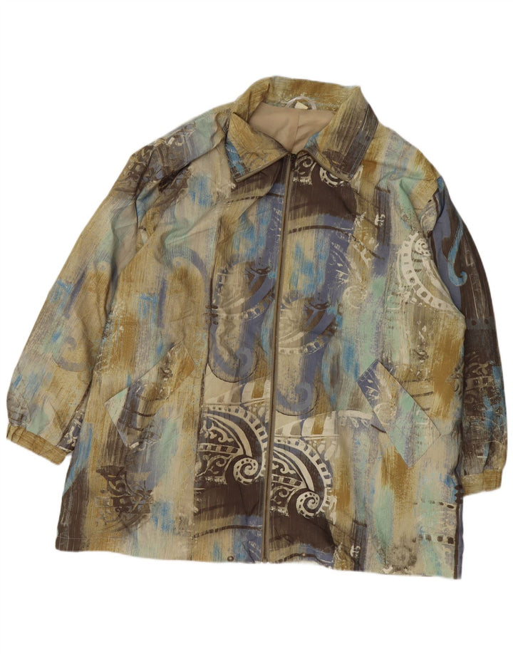Soprabito oversize da donna vintage IT 50 XL Poliestere Paisley multicolore