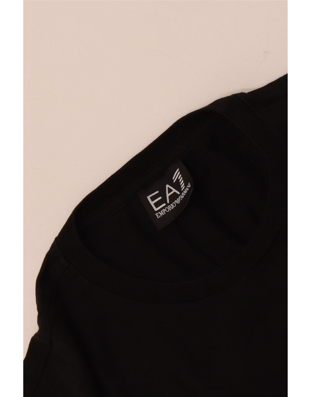 T-shirt grafica da uomo Emporio Armani Top nera media