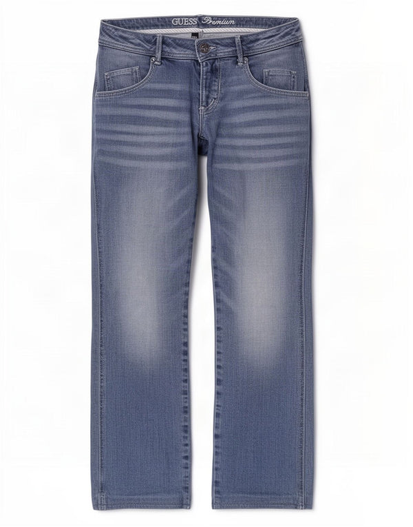 Jeans dritti da donna Guess W29 L27 cotone blu