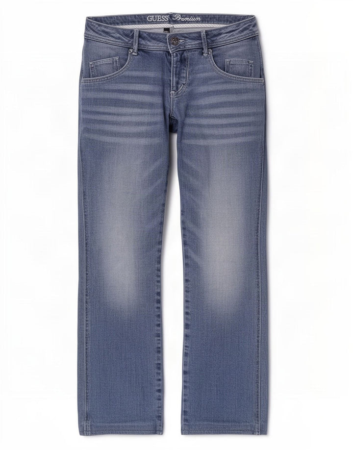 Jeans dritti da donna Guess W29 L27 cotone blu