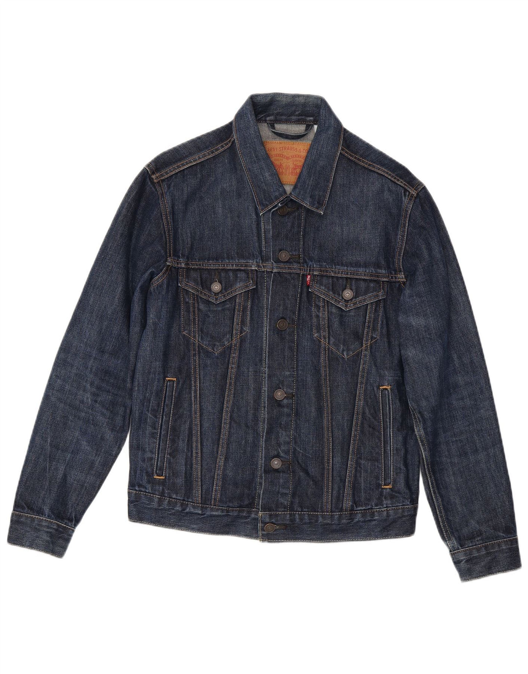 Giacca di jeans da uomo Levi's UK 36 piccola in cotone blu navy