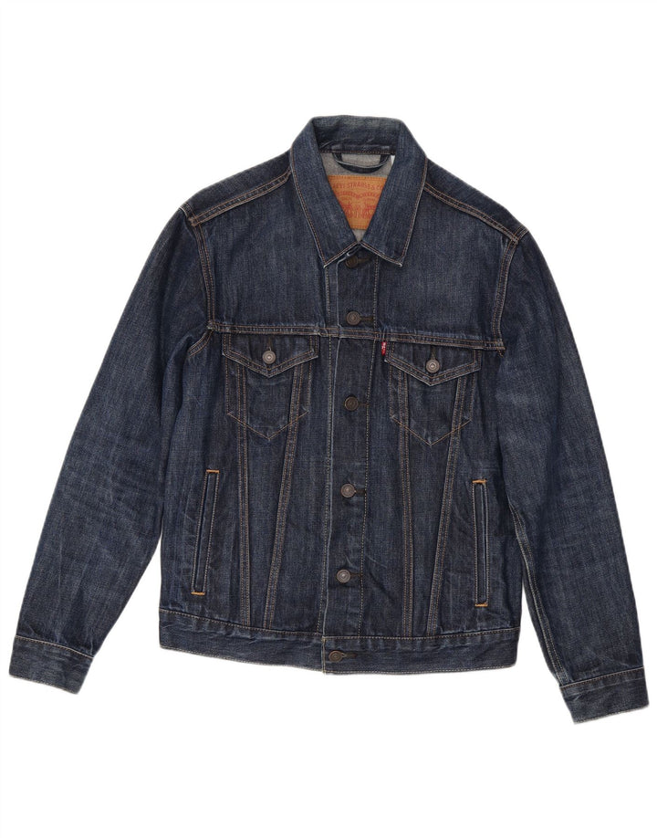 Giacca di jeans da uomo Levi's UK 36 piccola in cotone blu navy