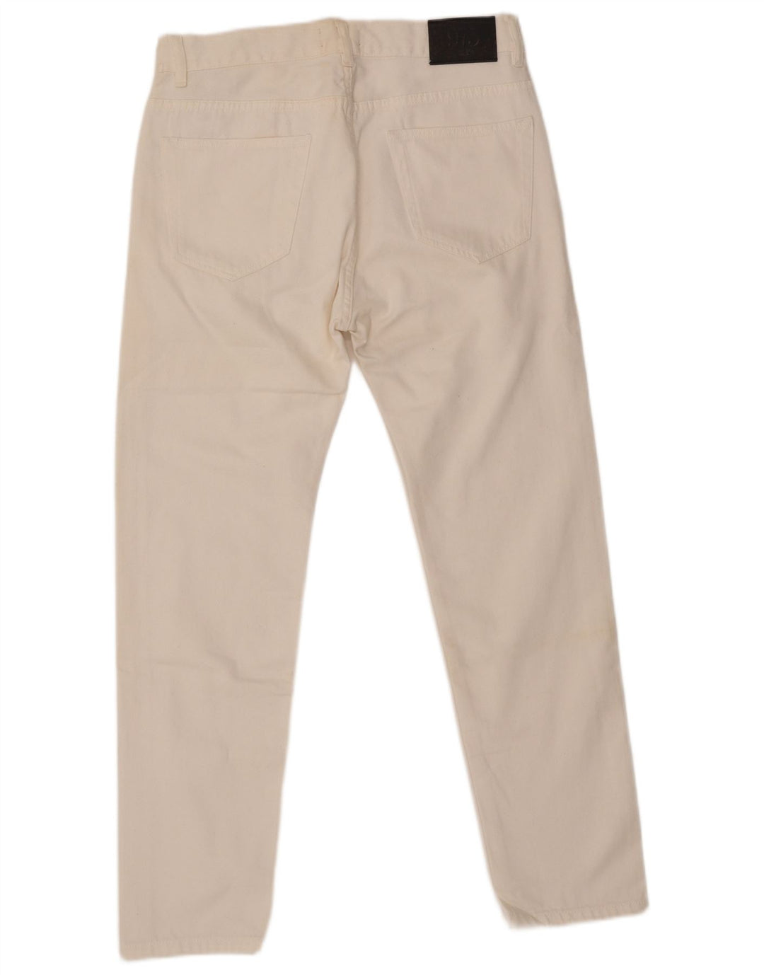 Jeans slim da uomo ZARA EU 40 medio W31 L28 cotone bianco sporco