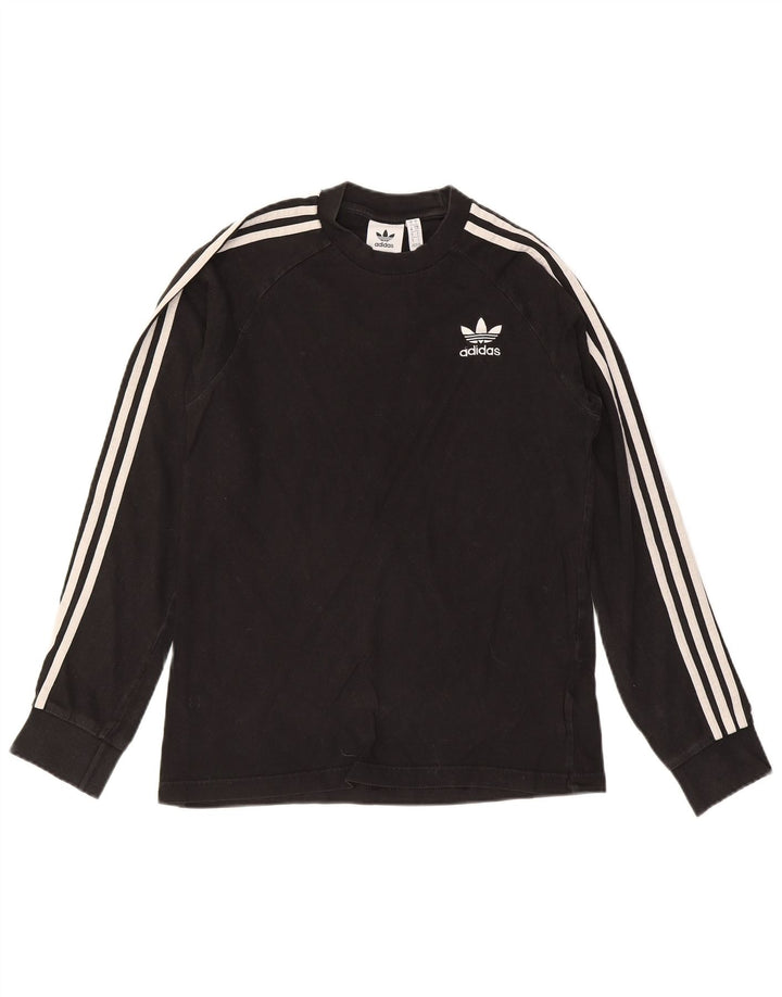 ADIDAS Mens Top Long Sleeve Small Black Cotton