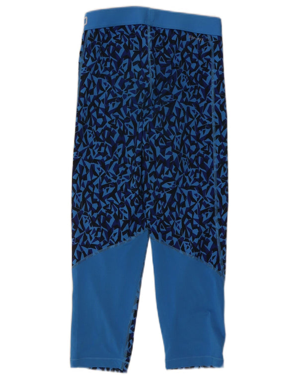 Leggings Capri da donna Nike UK 8 Small poliestere geometrico blu