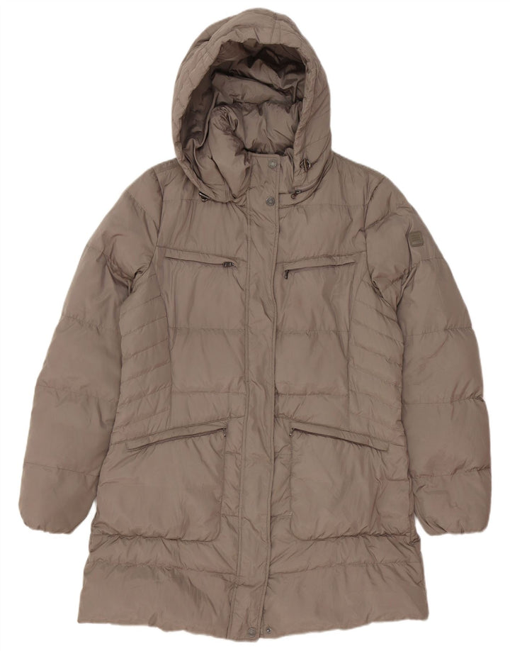 Cappotto imbottito con cappuccio da donna Geox UK 12 Poliestere marrone medio