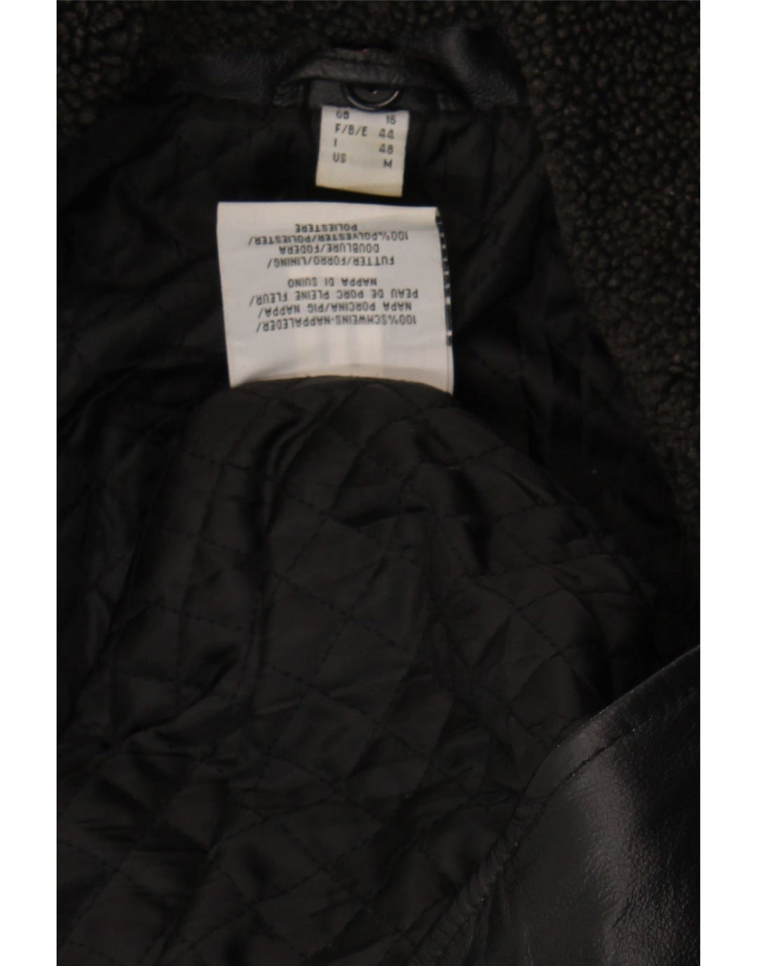 Giacca da motociclista in pelle da donna VINTAGE UK 16 grande in pelle nera
