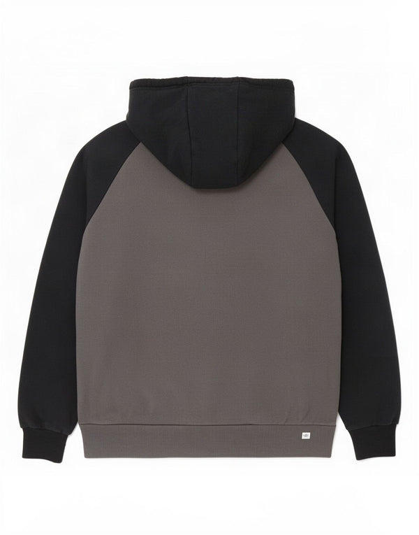 Felpa con cappuccio grafica da donna Ellesse, grande, in cotone color block grigio