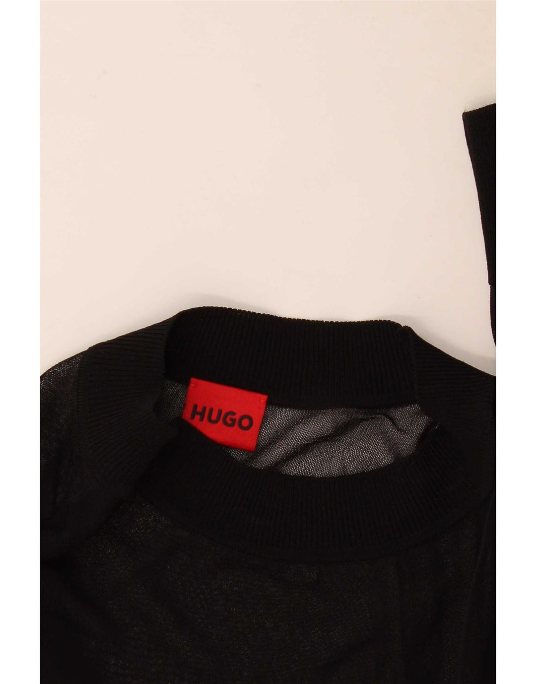 Top da donna a maniche lunghe Hugo Boss UK 14 medio nero