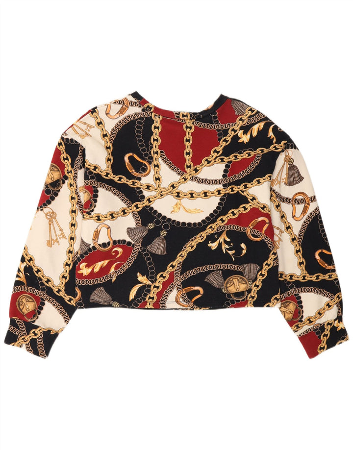 Felpa con grafica corta Zara da donna UK 10 piccola multicolore