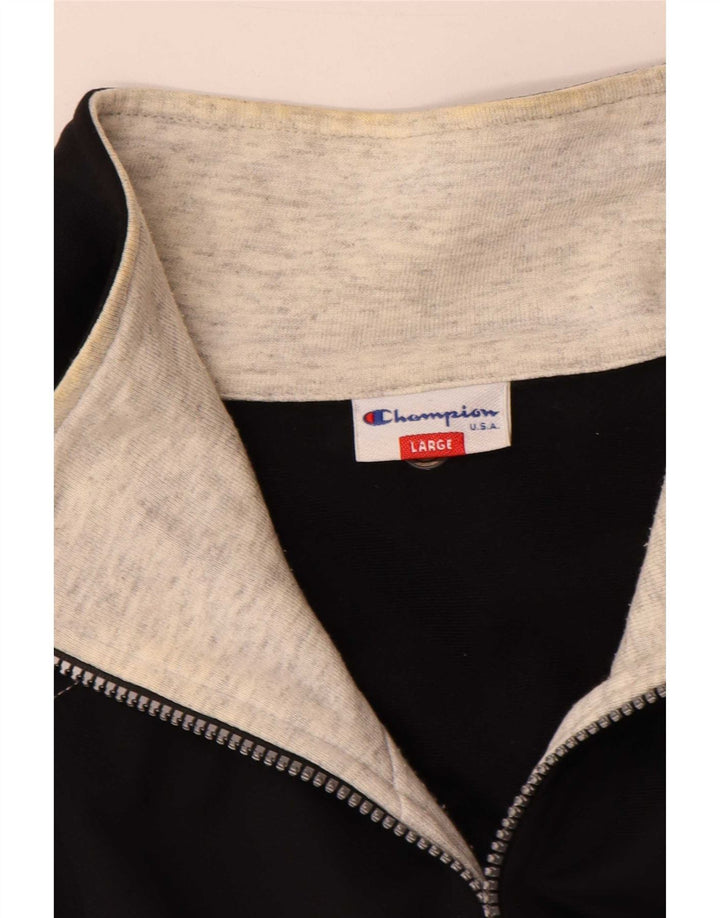 Giacca da tuta grafica da uomo Champion, grande, color block nero
