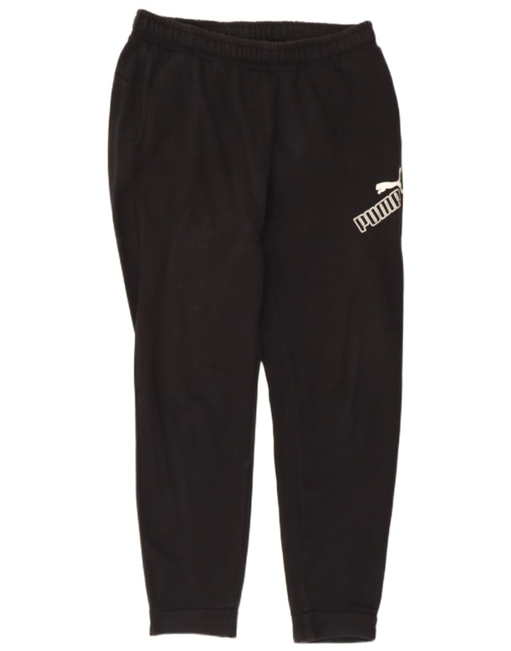 PUMA Mens Graphic Tracksuit Trousers Joggers Large  Black