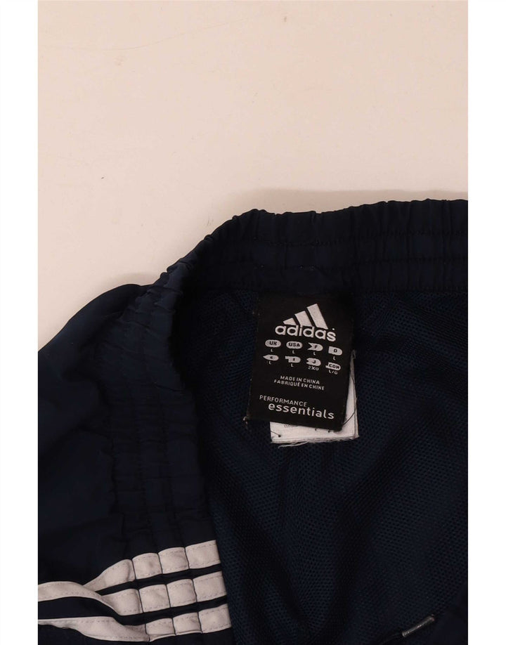Pantaloni da tuta da uomo Adidas Large in poliestere blu navy
