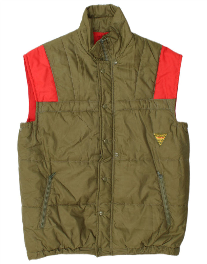 Gilet imbottito da uomo Carrera UK 40 Large Poliestere color block kaki