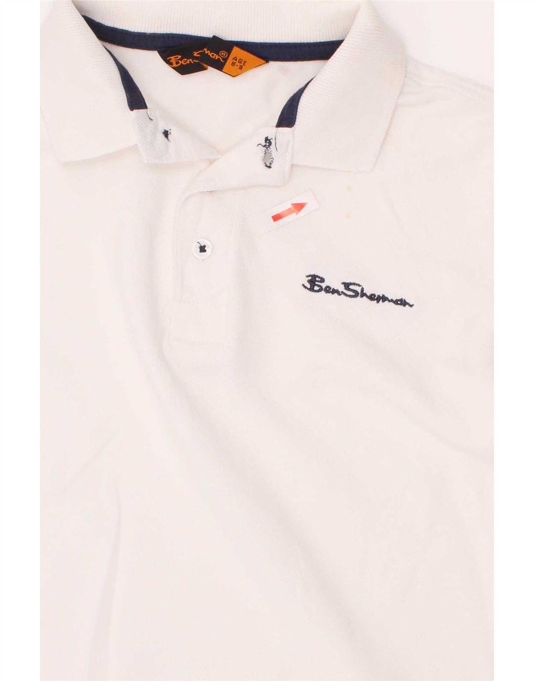 Polo da bambino Ben Sherman 8-9 anni in cotone bianco