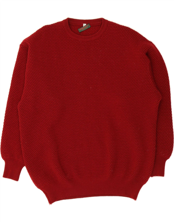 HEMDECO Mens Crew Neck Jumper Sweater IT 56 XL Burgundy Vintage Hemdeco and Second-Hand Hemdeco from Messina Hembry 