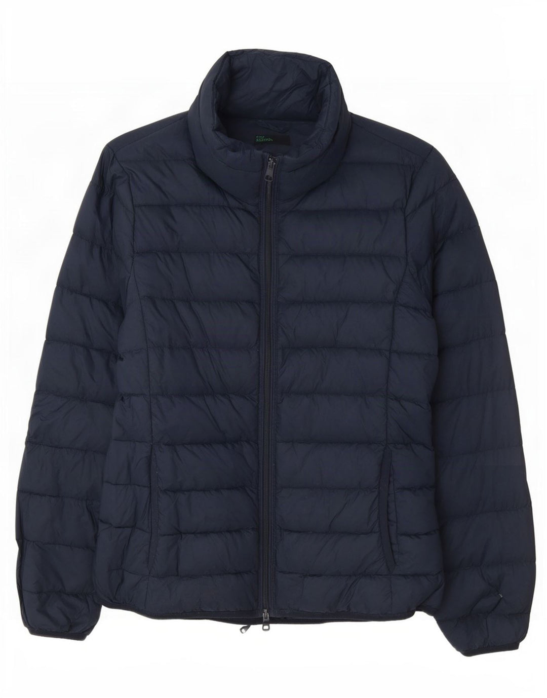 Giacca imbottita da donna Benetton UK 10 Small Blu Navy