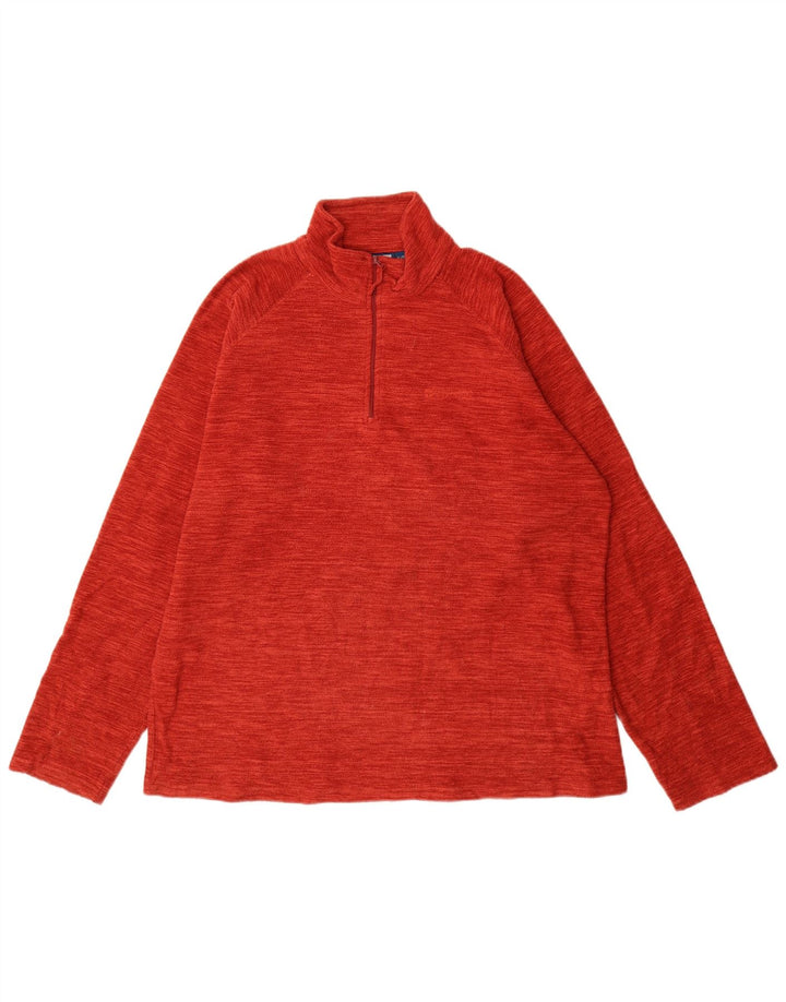 Maglione in pile da uomo con collo con zip Mountain Warehouse XL poliestere arancione