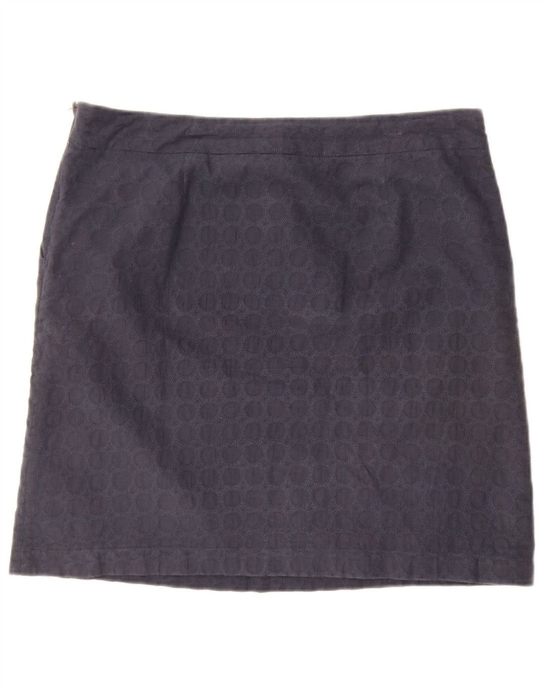 WHITE STUFF Womens Mini Skirt UK 14 Large W36  Navy Blue Geometric Cotton