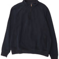 Felpa Marks & Spencer da uomo con vestibilità regolare con zip 1/4, blu navy medio